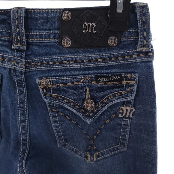 Miss Me JPW5069-3 Women's Sz 28 Low Rise Bootcut Denim Blue Jeans - Picture 9 of 14